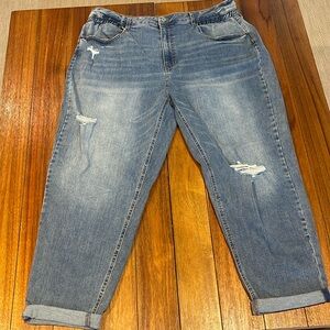 NOBO Size 21 Distressed Jeans with Elastic Banded Waist